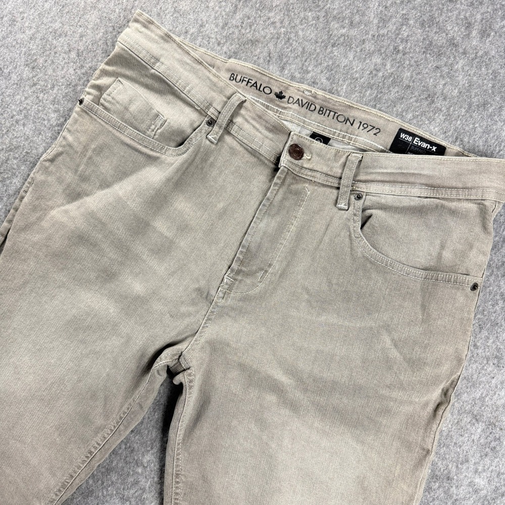 Buffalo David Bitton Evan-X Short Men's Size 36 Gray Denim Jean Stretch Shorts